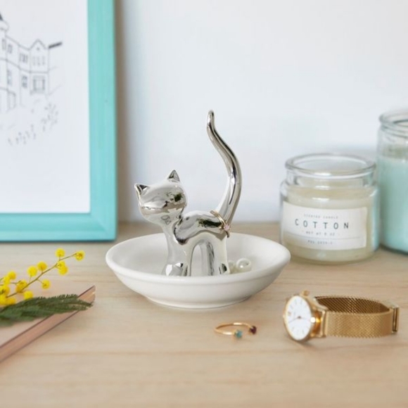 NWT Porcelain Cat Ring Holder - Picture 2 of 14